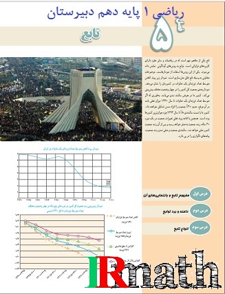 آزمون آنلاین ریاضی دهم دبیرستان فصل پنجم تابع در سایت ریاضیات ایران